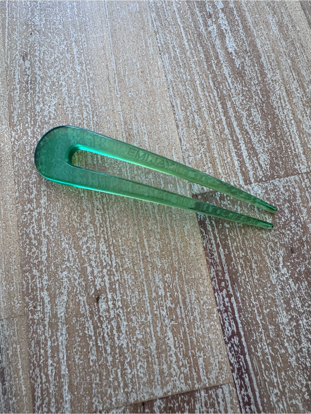 Emi Jay Green Translucent Hair Pin Accessory